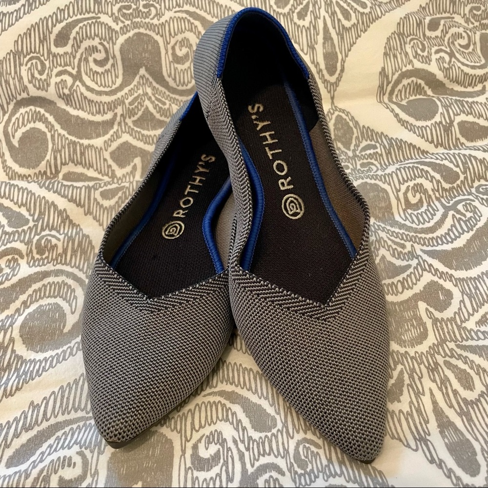 Rothy’s // The Point – Cloud Grey Birdseye - Size 9.5